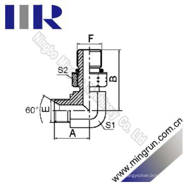 90 Winkelstück BSP-Außengewinde / SAE O-Ring-Hydraulik-Rohrverschraubung (1BO9-0G)